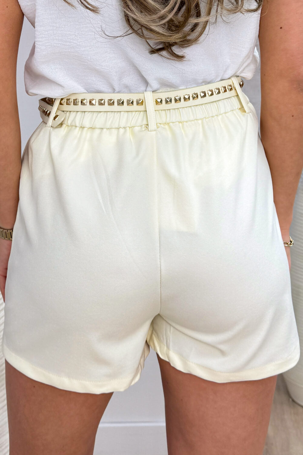 Studded belt skort - Geel