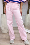 Everyday basic straight leg jeans - Pink