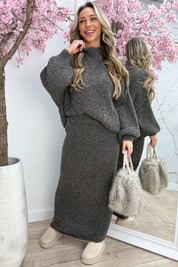 Cozy all day co-ord - Taupe