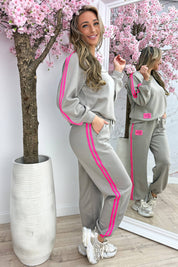 Perfectly embleem comfy co-ord - Taupe