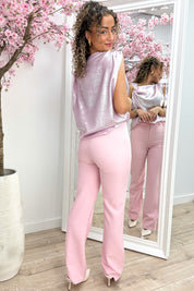 Shine bright gold knot topje - Roze