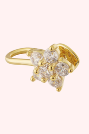 Floral earcuff - Goud