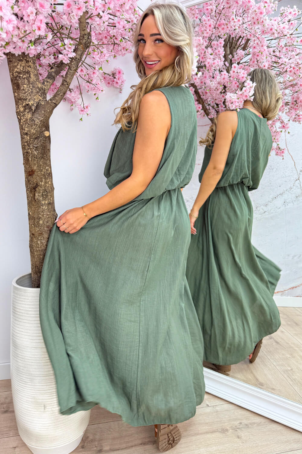 Alicante maxi dress - Army