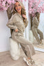 Knot suede look comfy co-ord - Taupe