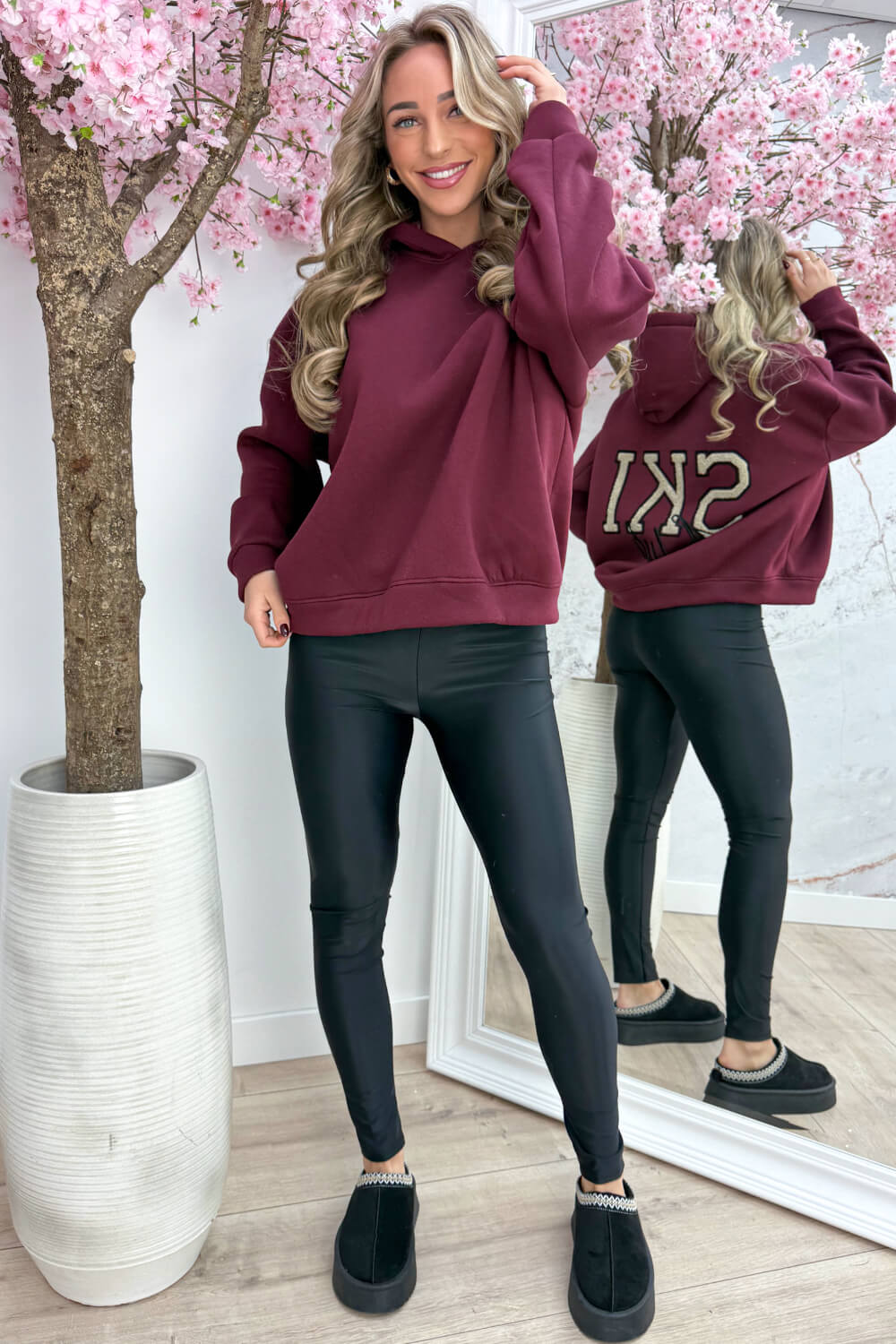 Ski club hoodie - Bordeaux