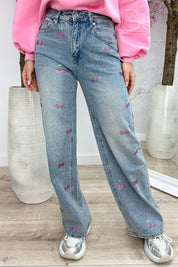 Cherry diamond jeans - Jeans blue