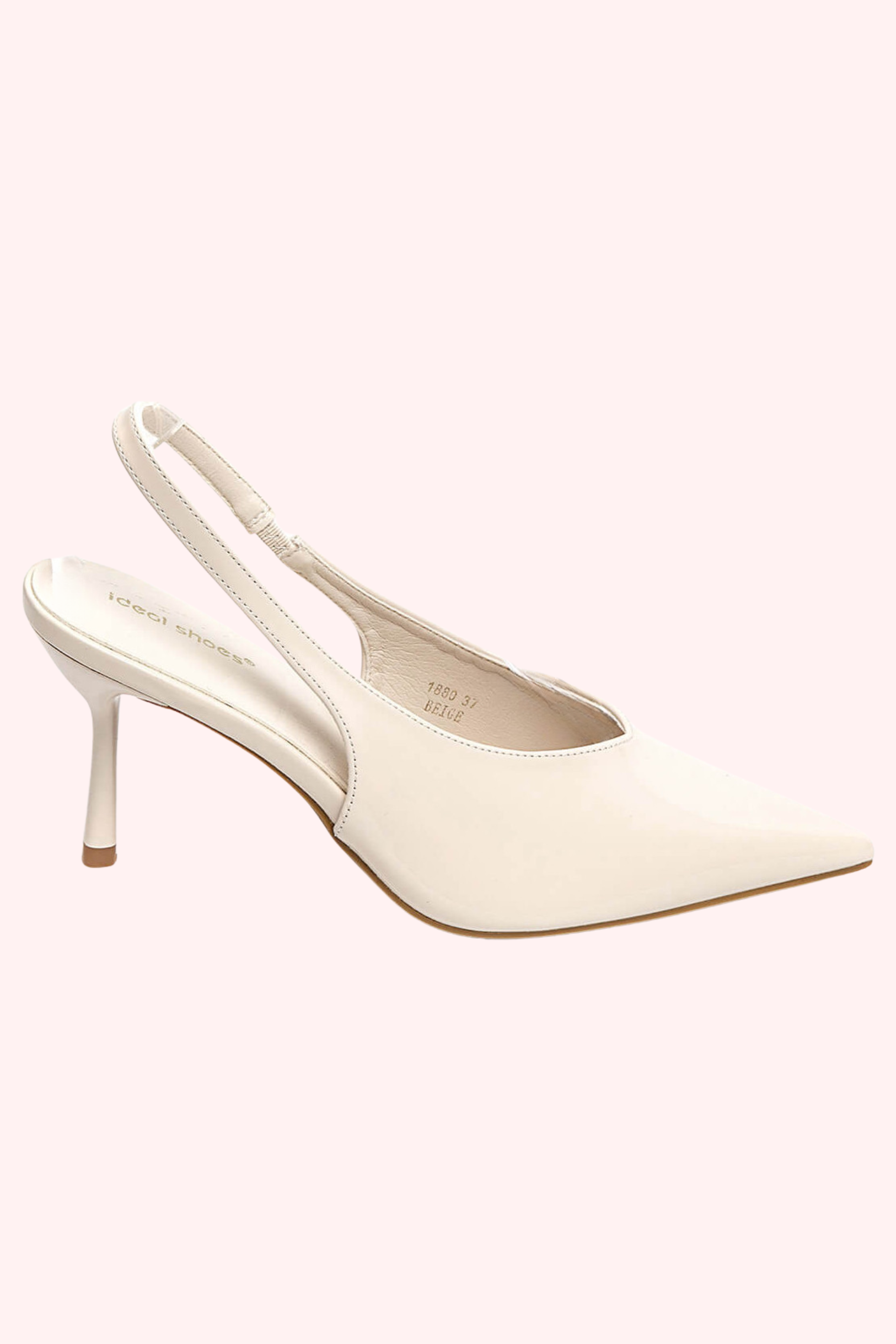 Glänzende Absätze - Beige
