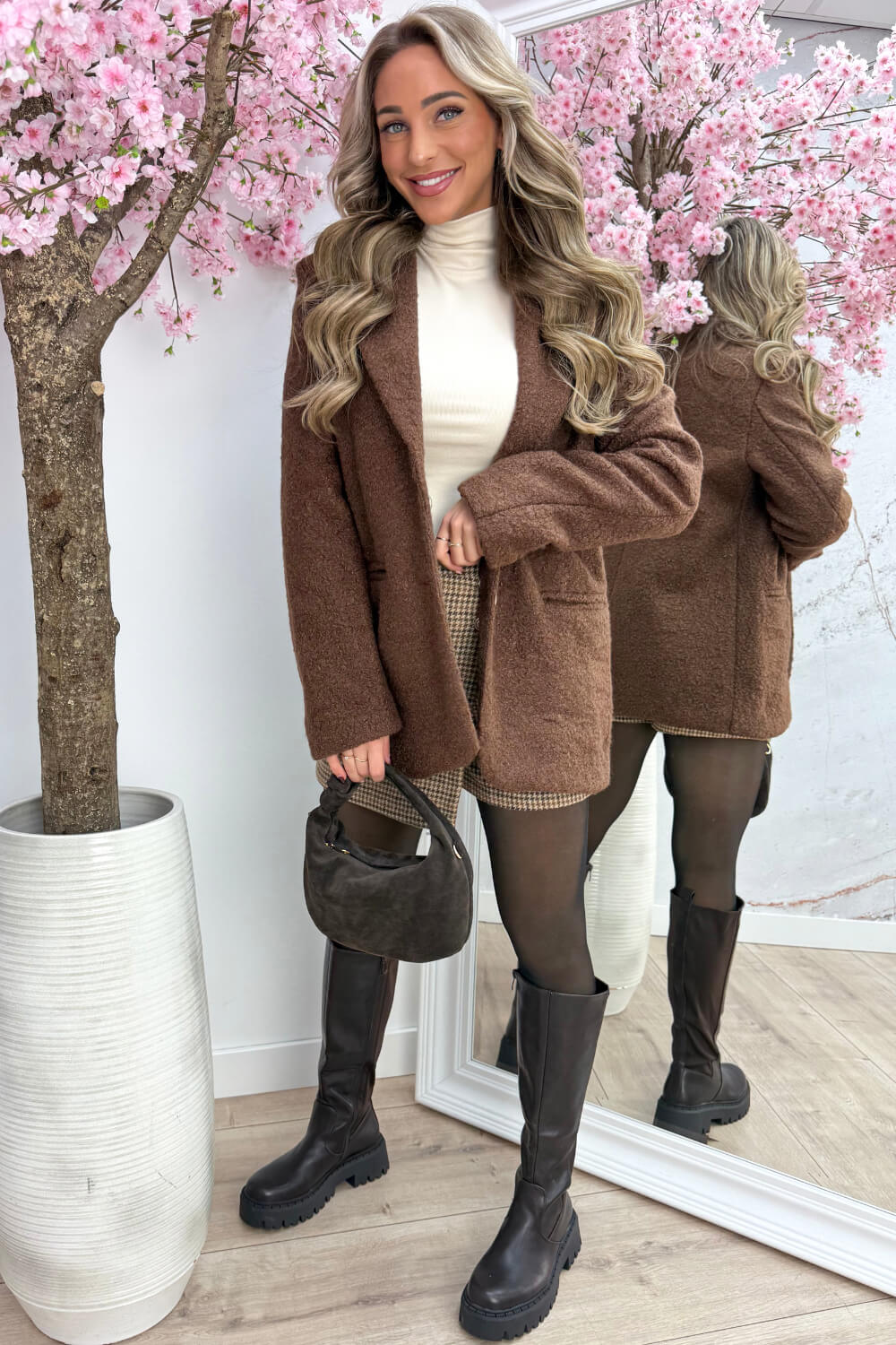 Teddy blazer - Bruin