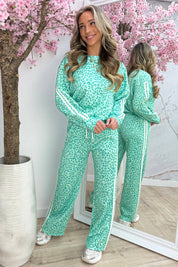 Wild stripe colorful comfy co-ord - Mint