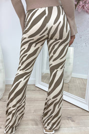 Zebra travel flair pants - Camel