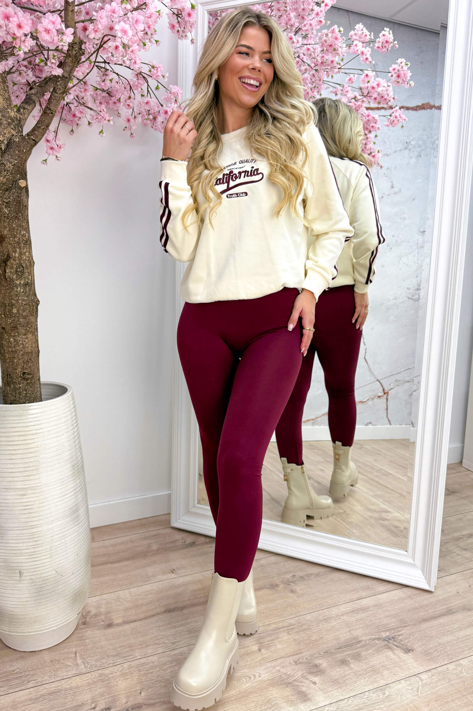 All day legging - Bordeaux