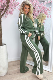Striped comfy co-ord - Army