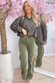 Countryside checks blouse - Bruin