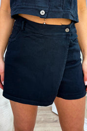 Musthave denim skort - Zwart