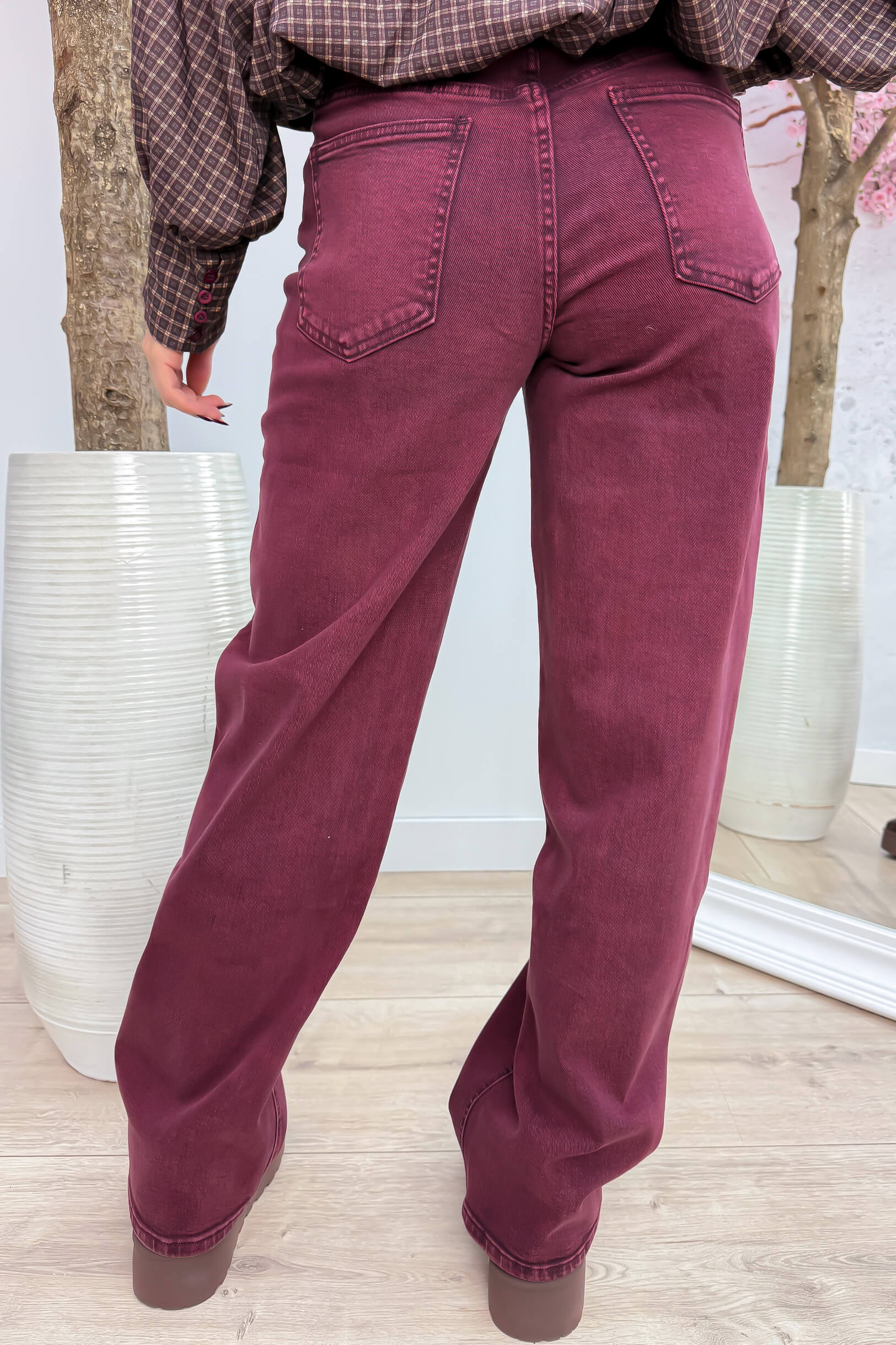 Fold me twice straight leg jeans - Bordeaux
