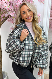 Classic checkered bomber - Zwart