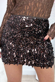 Party season velvet skirt - Bruin