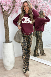 Inspired teddy trui - Bordeaux