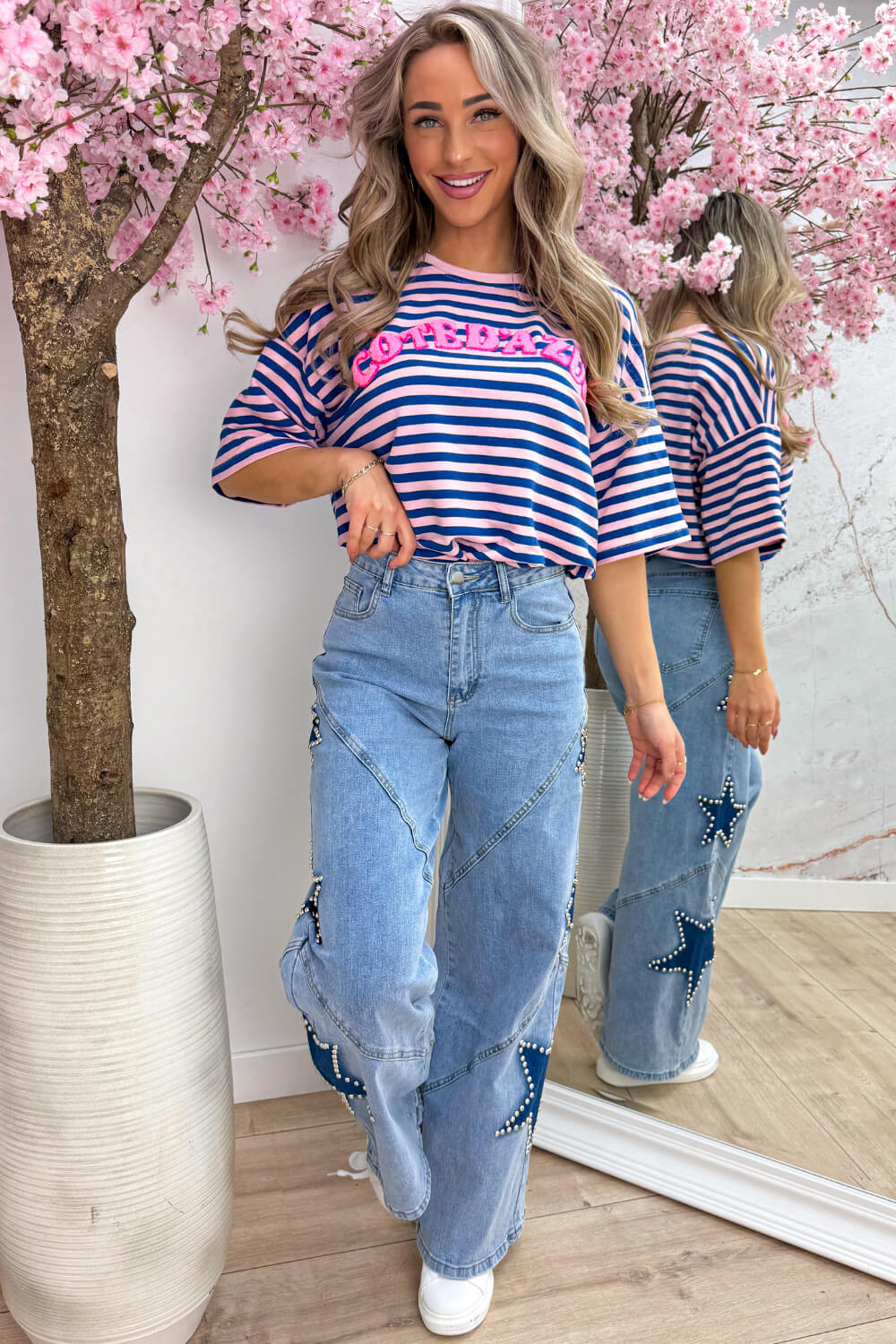 Côte d’Azur striped T-Shirt - Kobalt