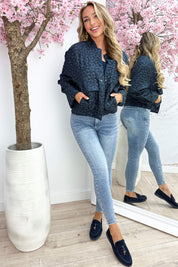 Feeling floral bomber jacket - Navy