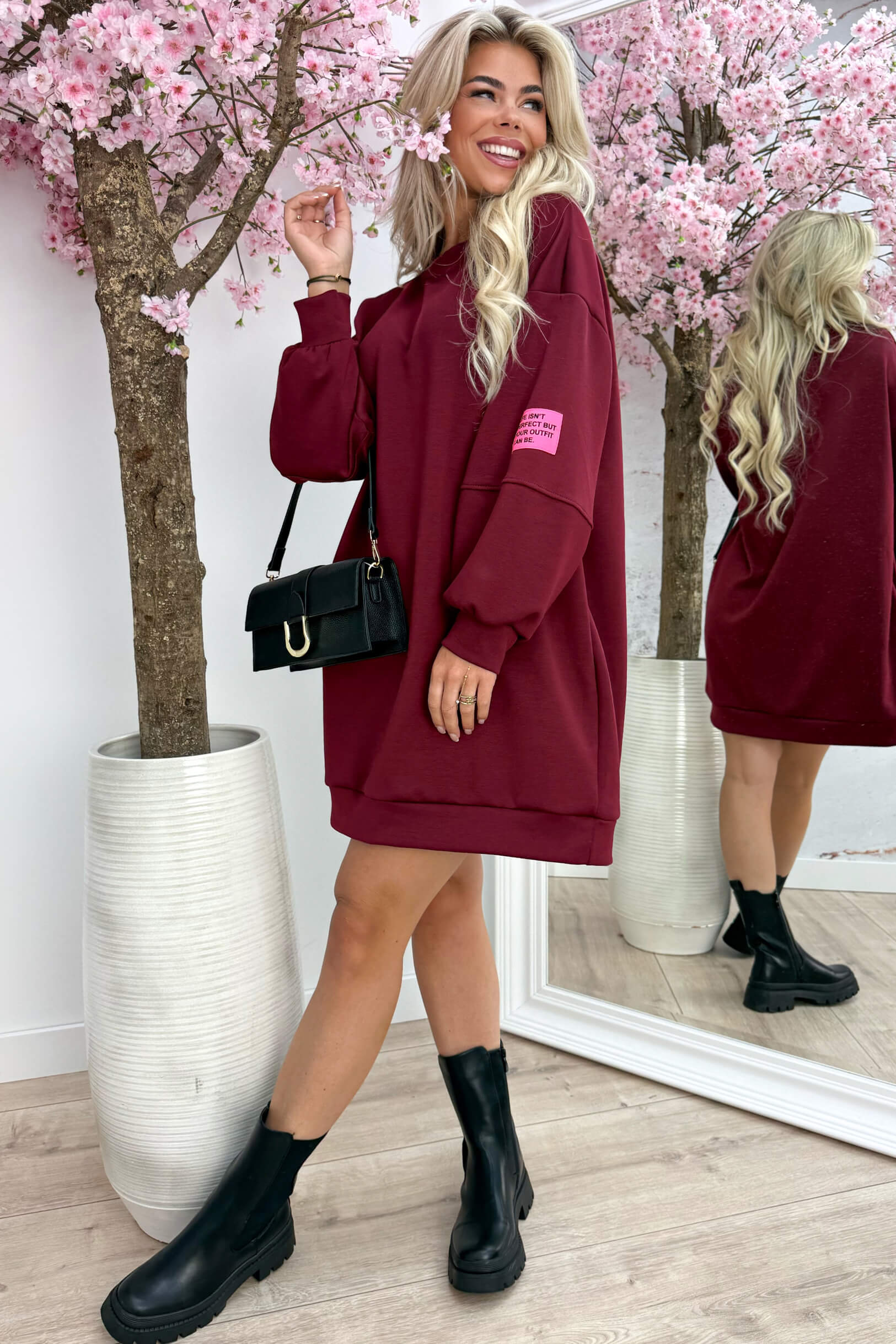 Perfect embleem dress - Bordeaux