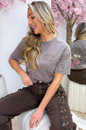 Espresso martini T-shirt - Dk. taupe