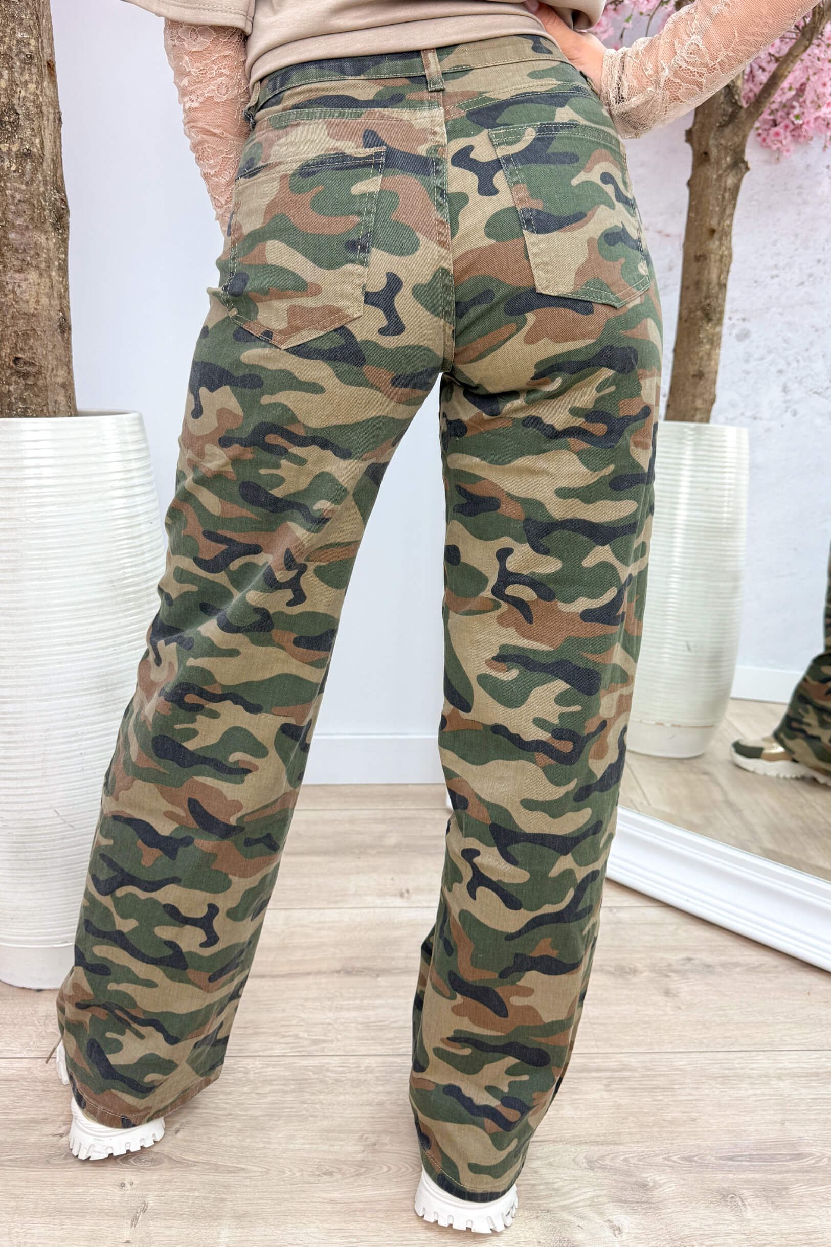 Camo straight leg jeans - Army