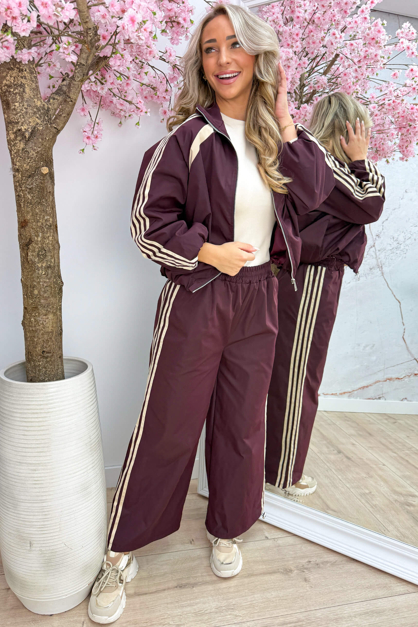 Match my stripes co-ord - Bordeaux