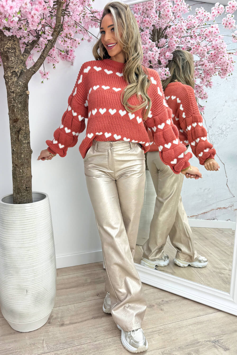 Made with love trui - Terracotta