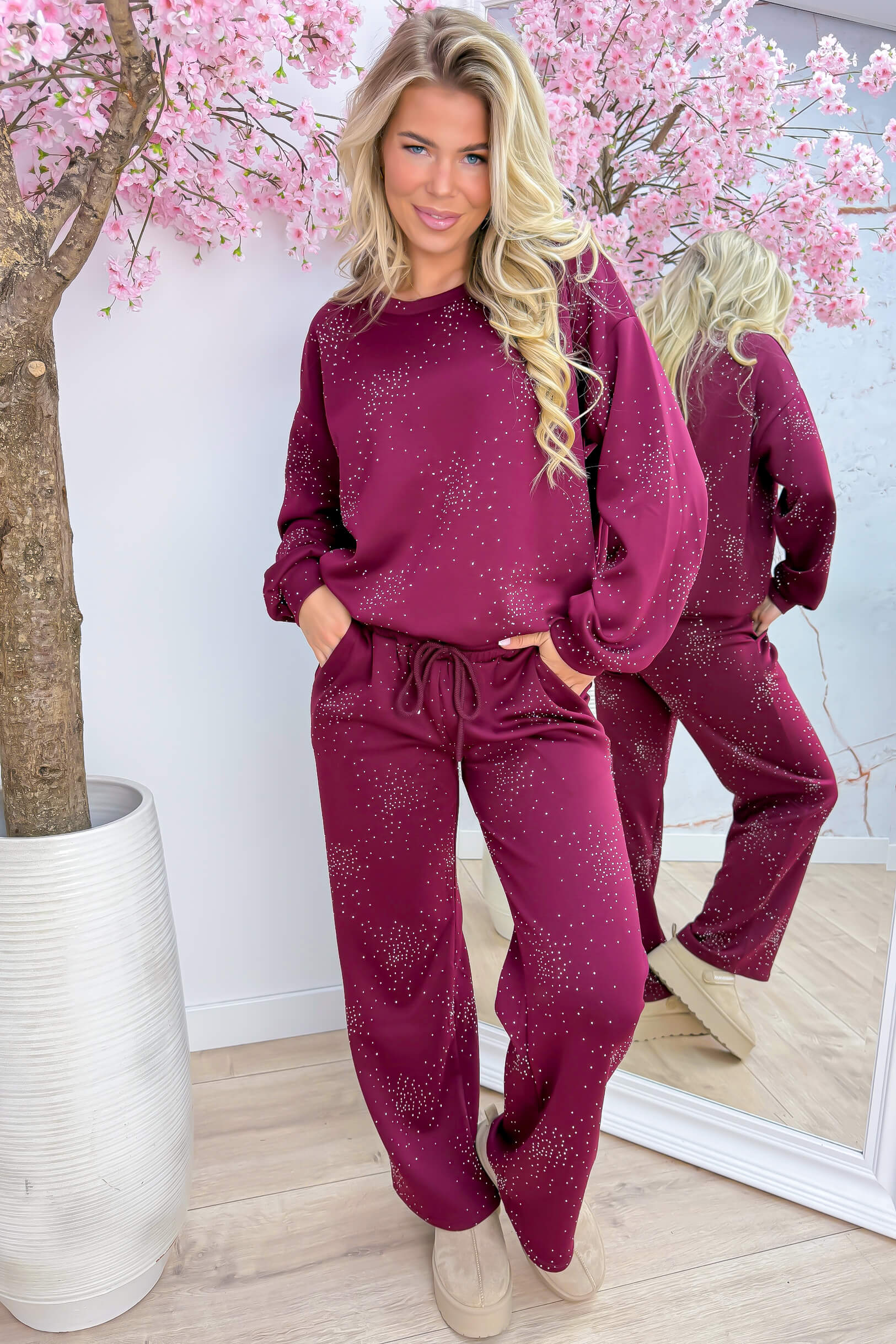 The sparkling side of comfy co-ord - Bordeaux