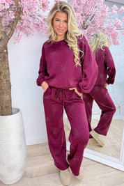 The sparkling side of comfy co-ord - Bordeaux