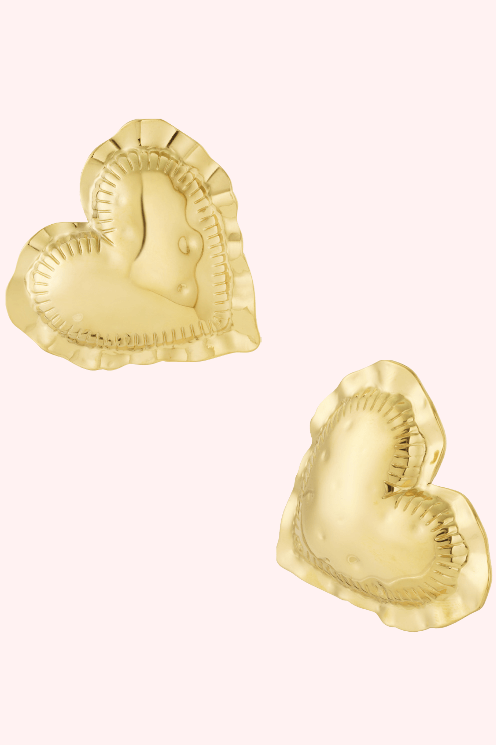 Embrace heart oorbel - Goud