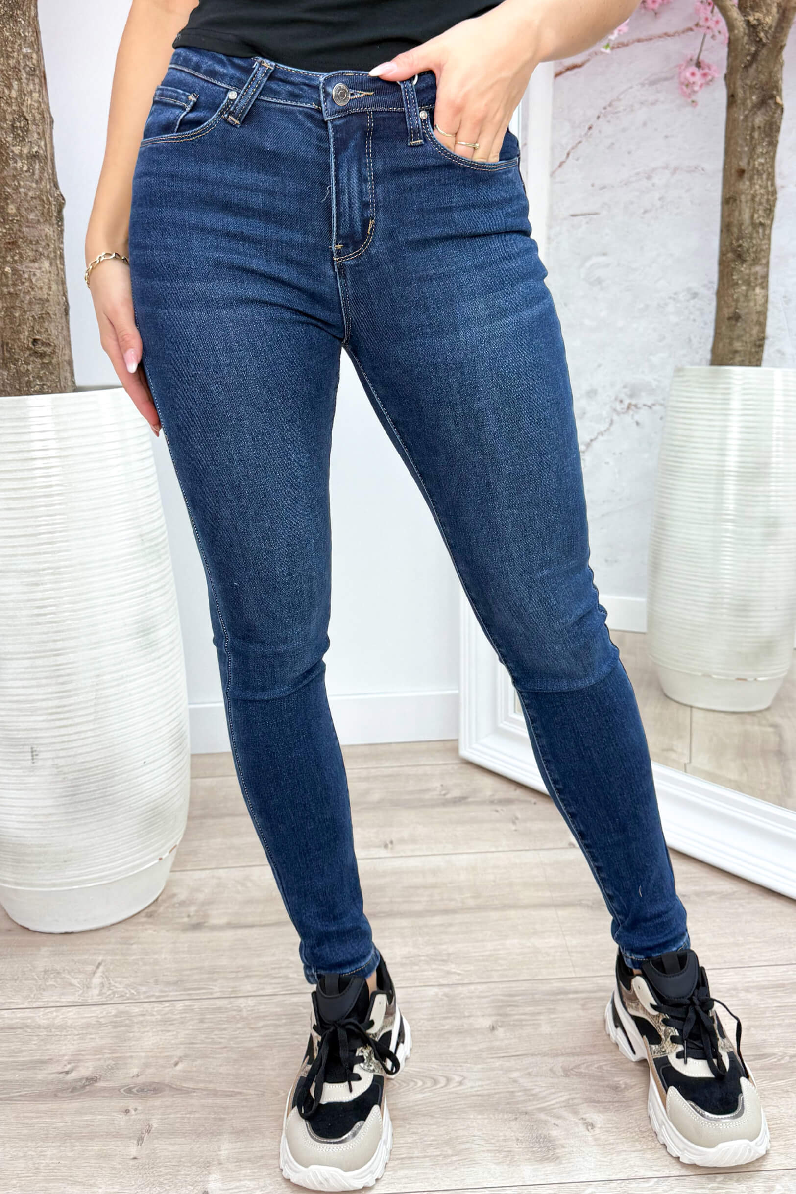 Push-up skinny jeans HM5346-1 - Jeans blue