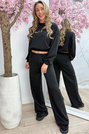 Chill moments comfy co-ord - Zwart