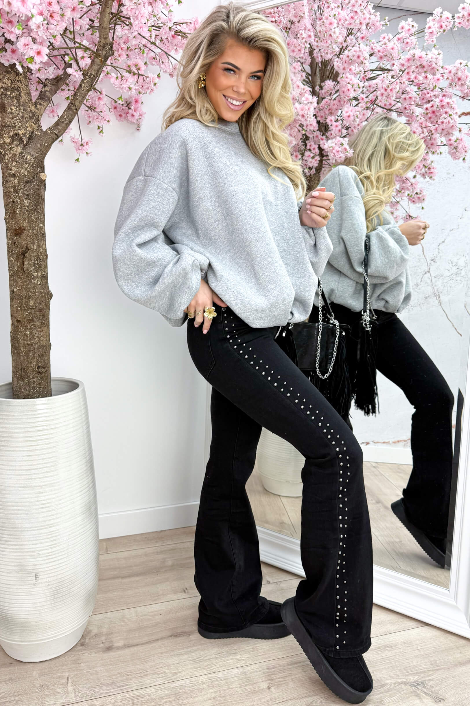 Keep it cool oversized sweater - Lt. grijs