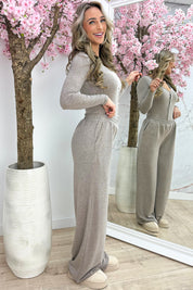 Relaxed day comfy co-ord - Taupe