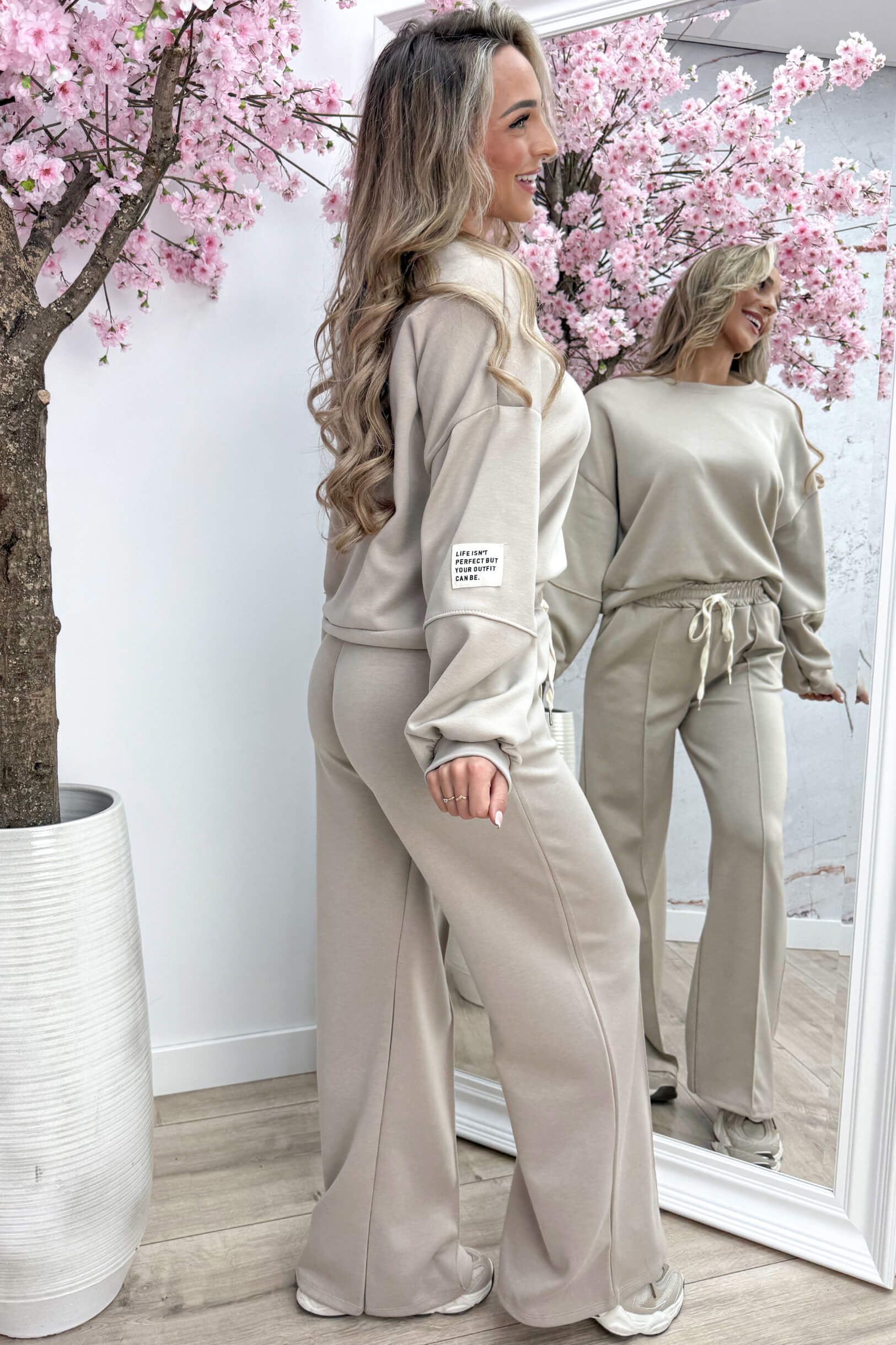 Perfect embleem comfy co-ord - Beige