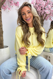 Ruffle bow trui - Geel
