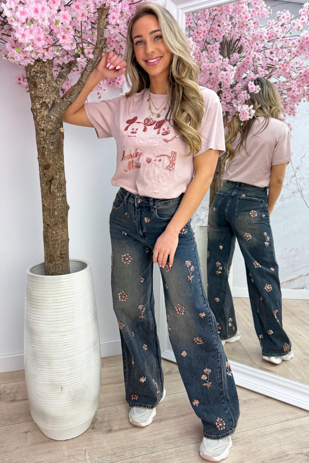 Sparkle garden jeans - Jeans blue