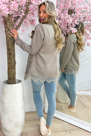 All about lace blazer - Taupe