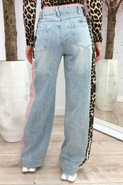 Leopard double jeans - Jeans blue