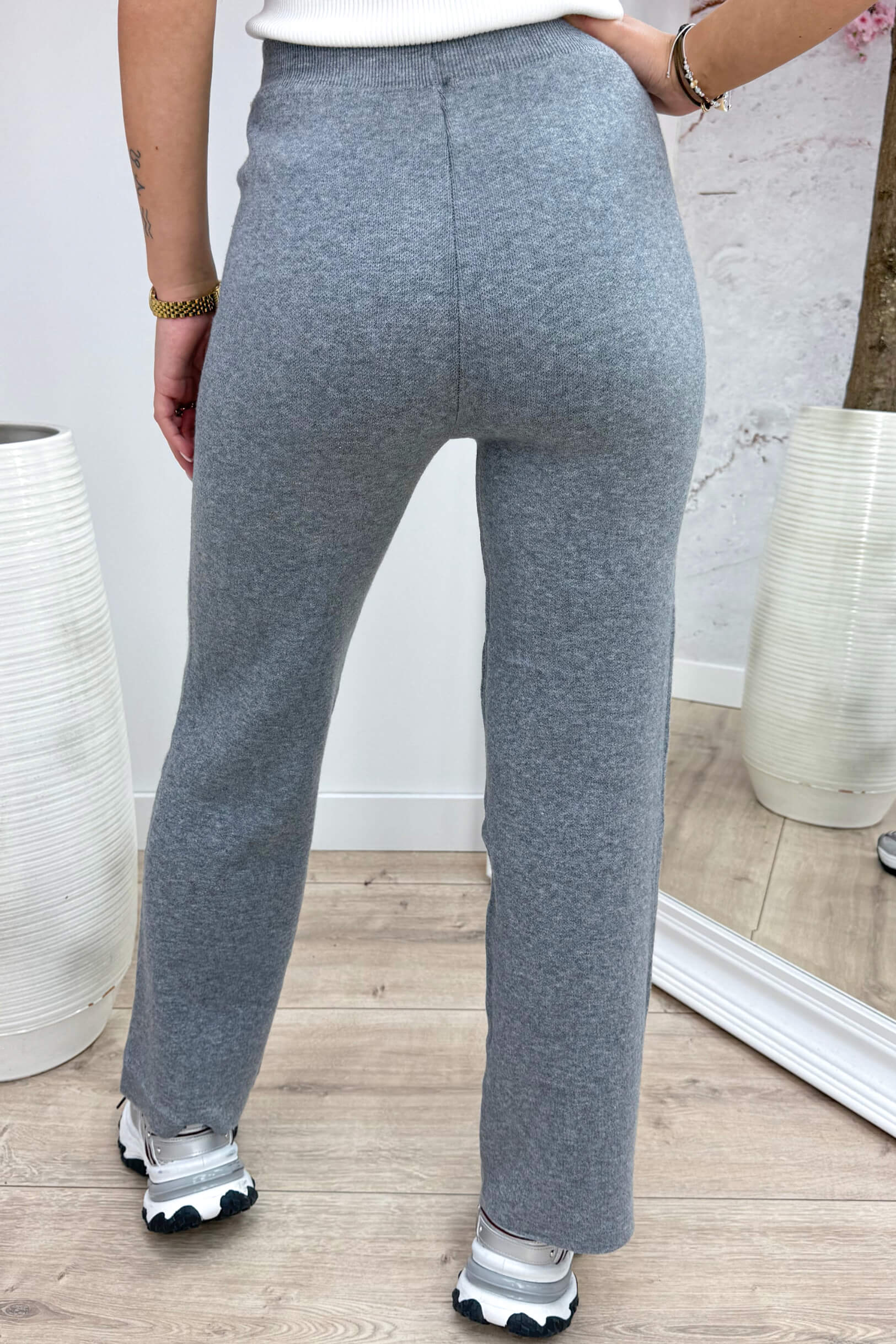 Ribbed comfy pants - Lt. grijs