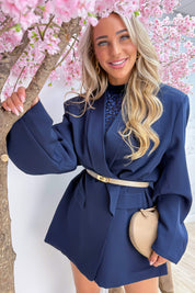 Boss it up oversized blazer - Navy
