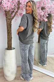 La dolce vita oversized T-shirt - Dk. grijs