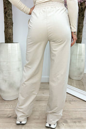 Hecho para ti pantalones básicos cómodos - beige