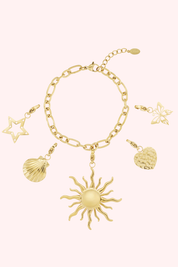 Sunny summer DIY armband - Goud