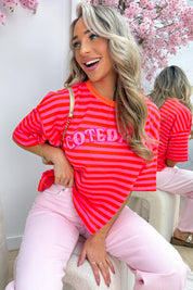 Côte d’Azur striped T-Shirt - Fuchsia
