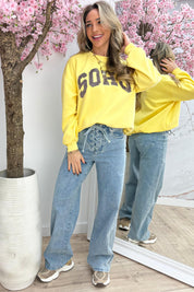 Soft soho sweater - Geel