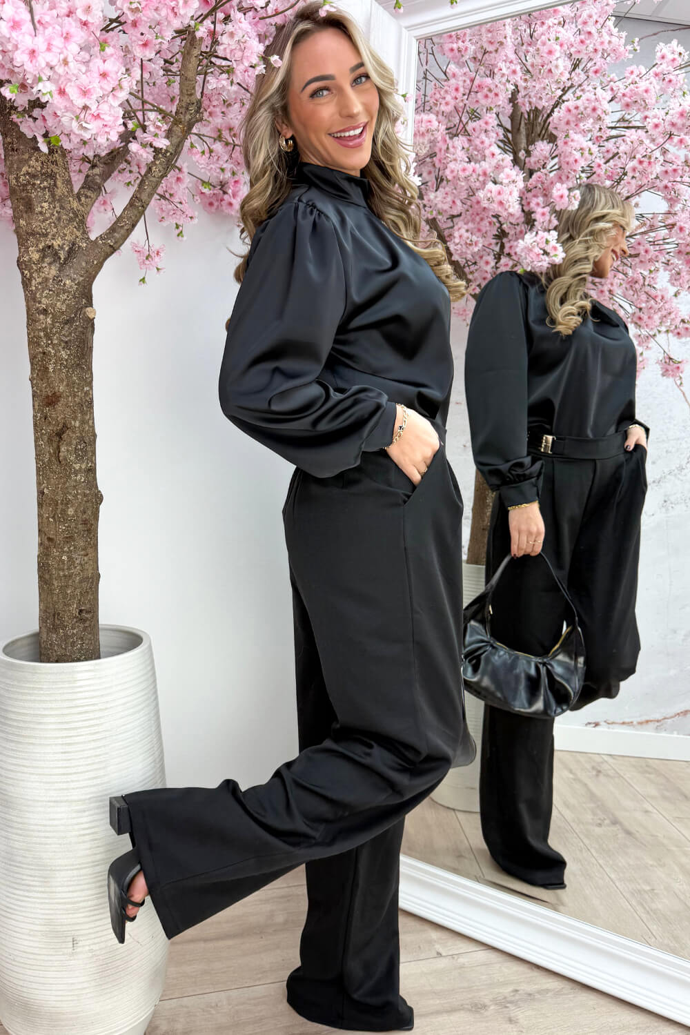 Luxury silky topje - Zwart