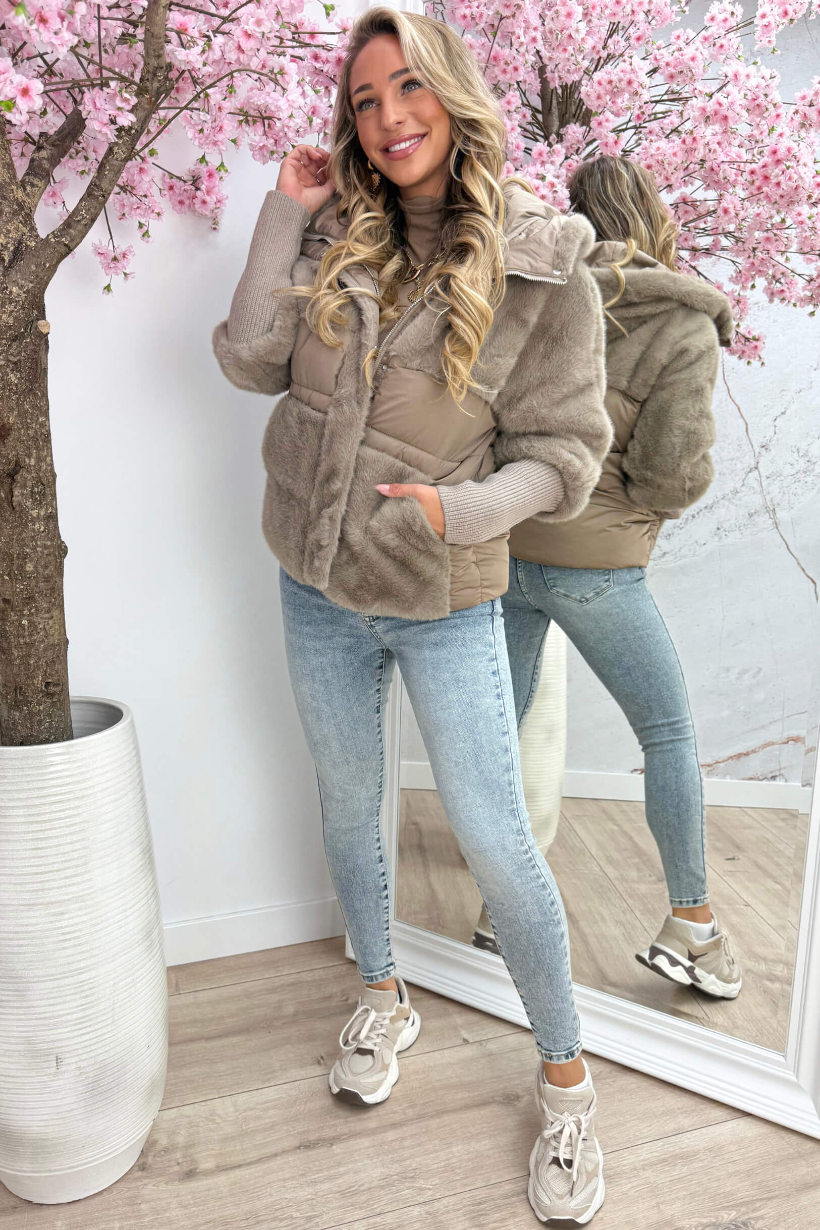 Furever winterjas - Taupe